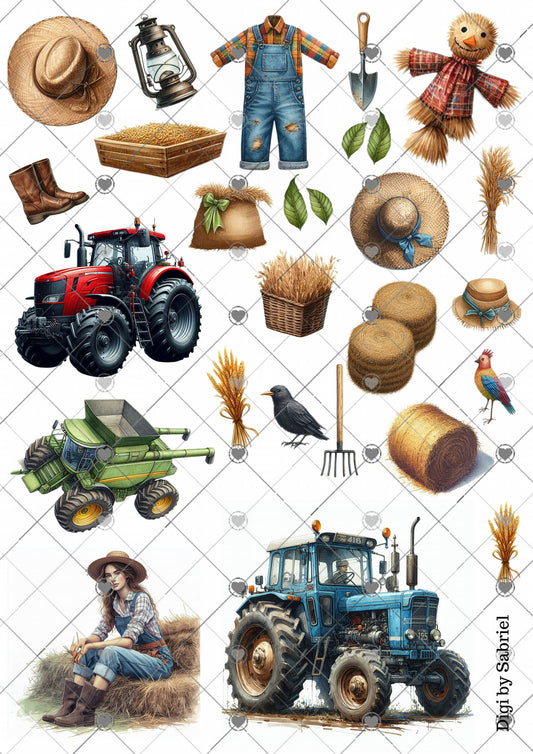 Utklipsark A4 - Bondejente