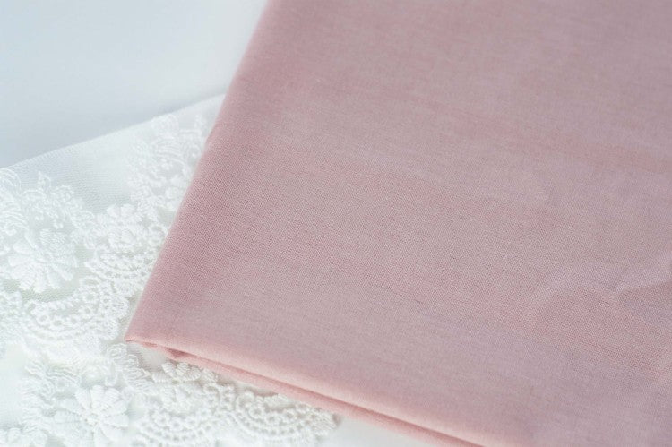 Ferdig stivnet bomullsstoff – perfekt til stoffblomster - puderrosa