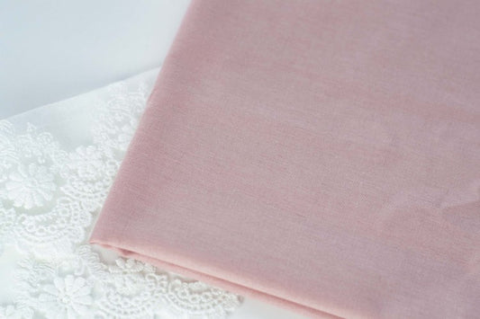 Ferdig stivnet bomullsstoff – perfekt til stoffblomster - puderrosa