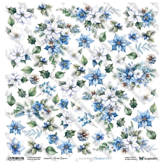 Scrapandme - Winter Sparkle - Christmas 24 - blomster