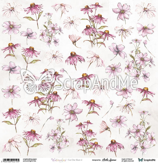 ScrapAndMe - Watercolors blomster 1