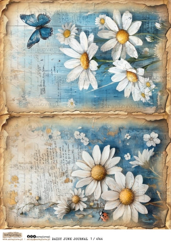 Utklippsark A4 -Daisy Junk Journal 1