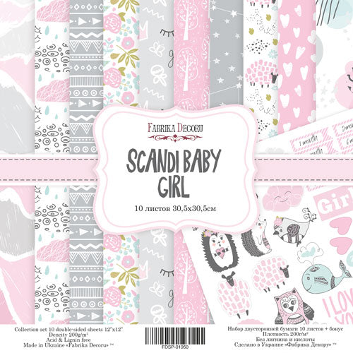 Fabrica Dekoru - Scandig baby girl  12x12"