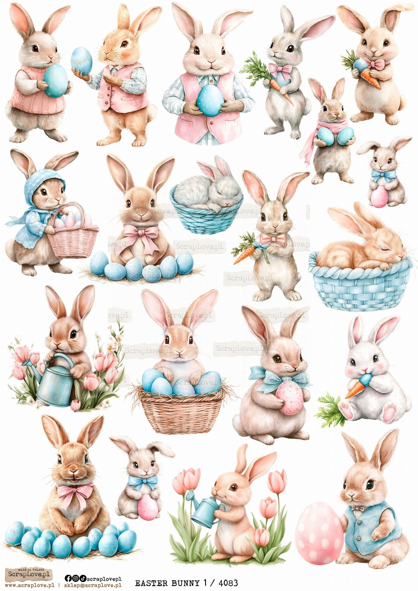 Scraplove Rispapir - Easter Bunny 1
