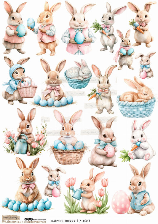 Utklippsark A4 -  Easter Bunny 1