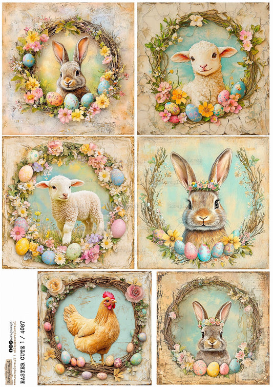 Utklippsark A4 - Easter  Cute 1