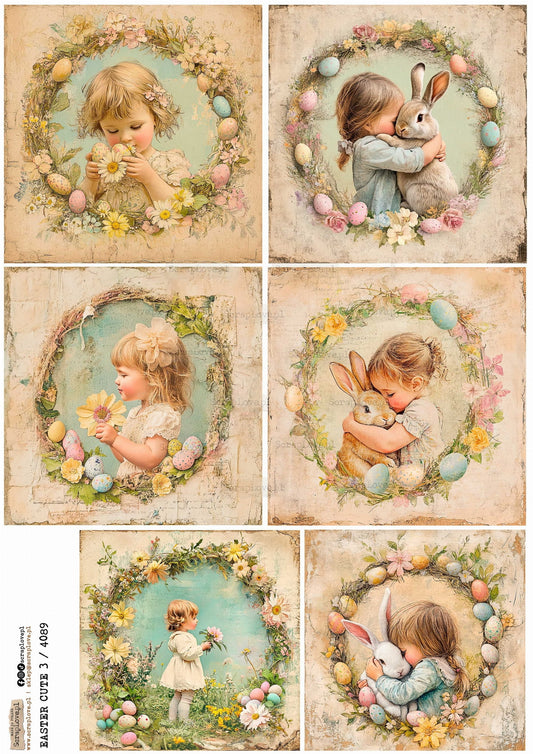 Utklippsark A4 -  Easter  Cute 3