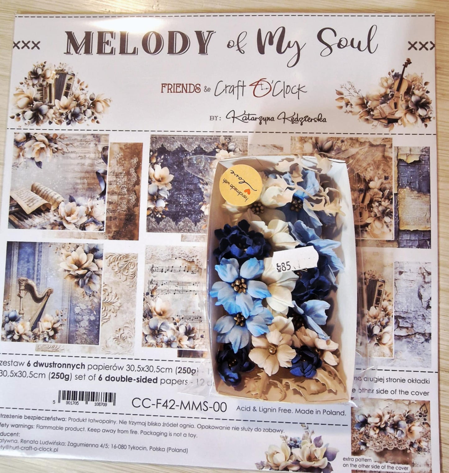 Bomullstoff blomster  -Melody of my soul