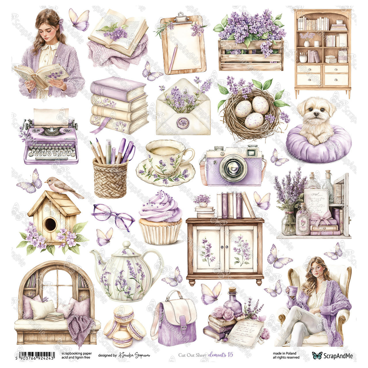 Scrapandme - Lovely Day in Violet -elements 15