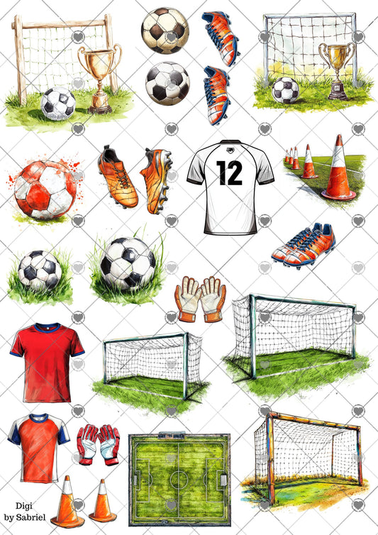 Utklipsark A4 - Fotball