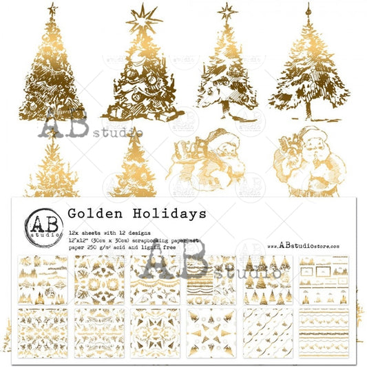 ABstudio - Golden Christmas 30x30