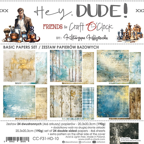 Craft o`clock - Hey, Dude - 8x8"