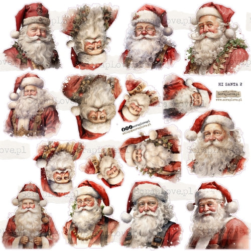 Scraplove -Hi Santa 2 - klistermerker