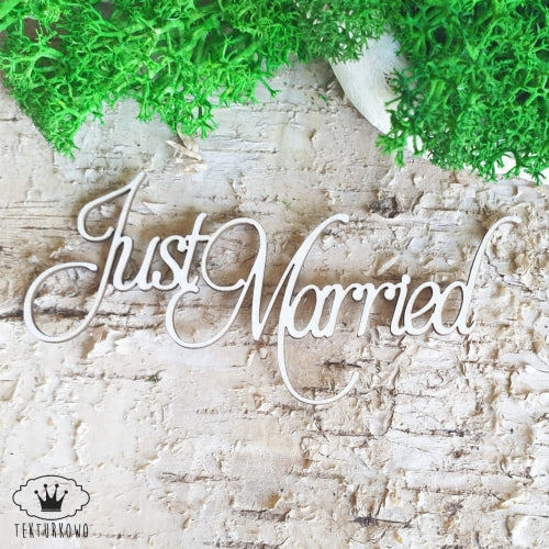 Chipboard - Innskripsjon  - Just Married