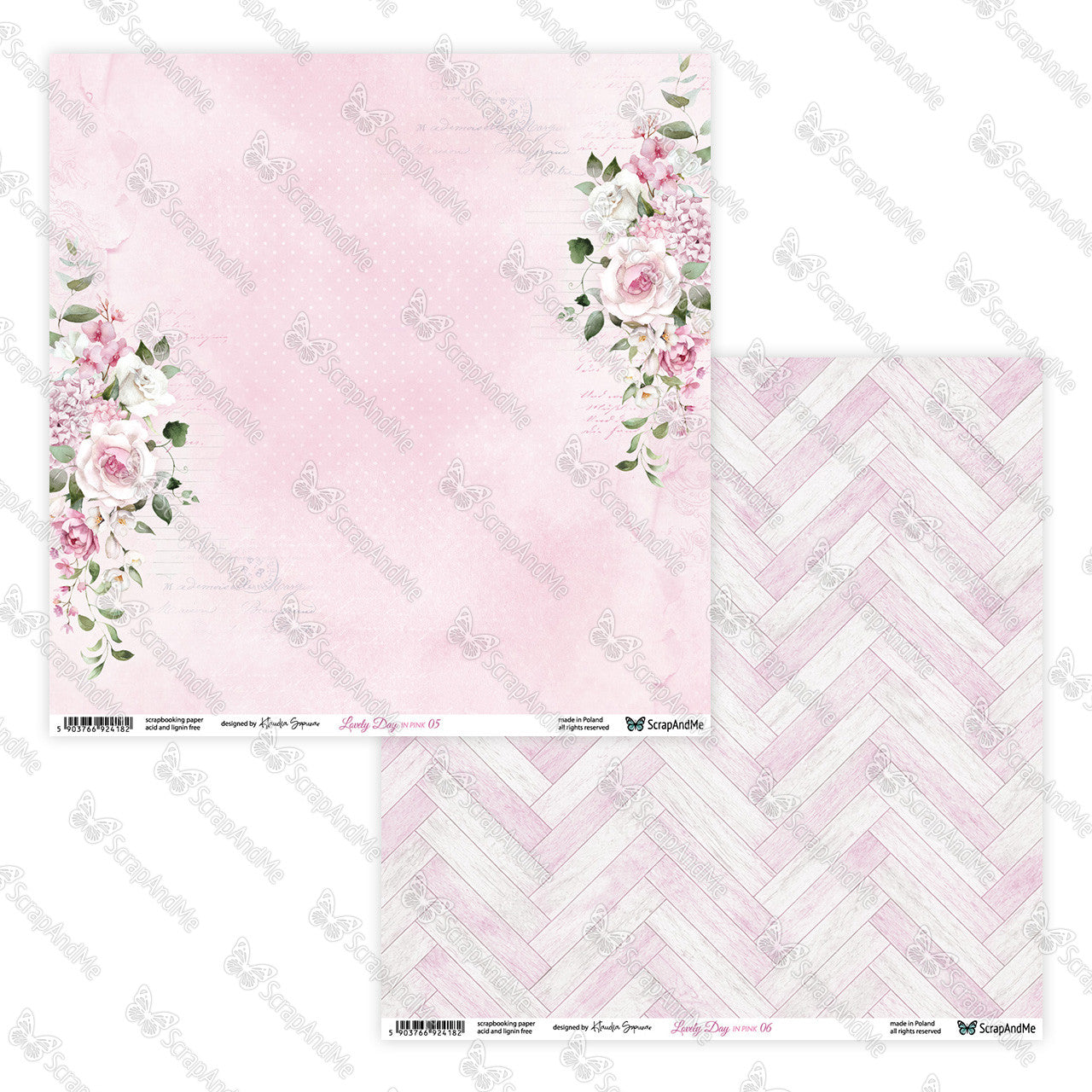 Scrapandme - Lovely Day in Pink - 12x12"