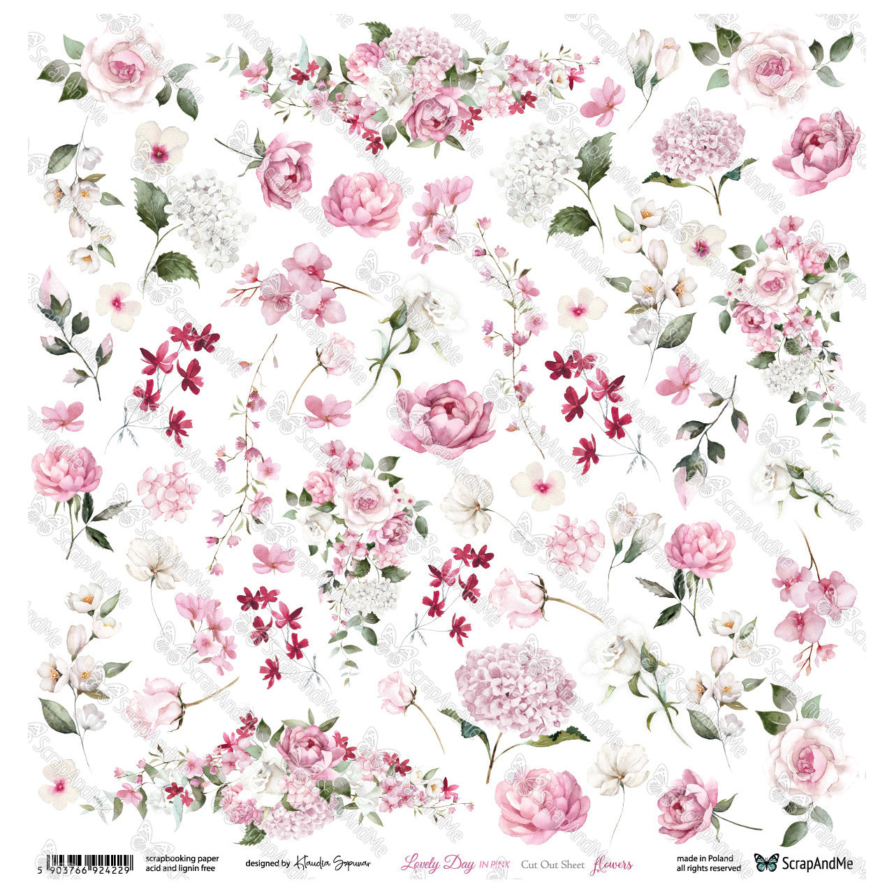 Scrapandme - Lovely Day in Pink - blomster