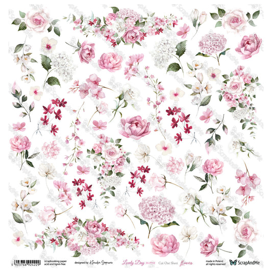 Scrapandme - Lovely Day in Pink - blomster