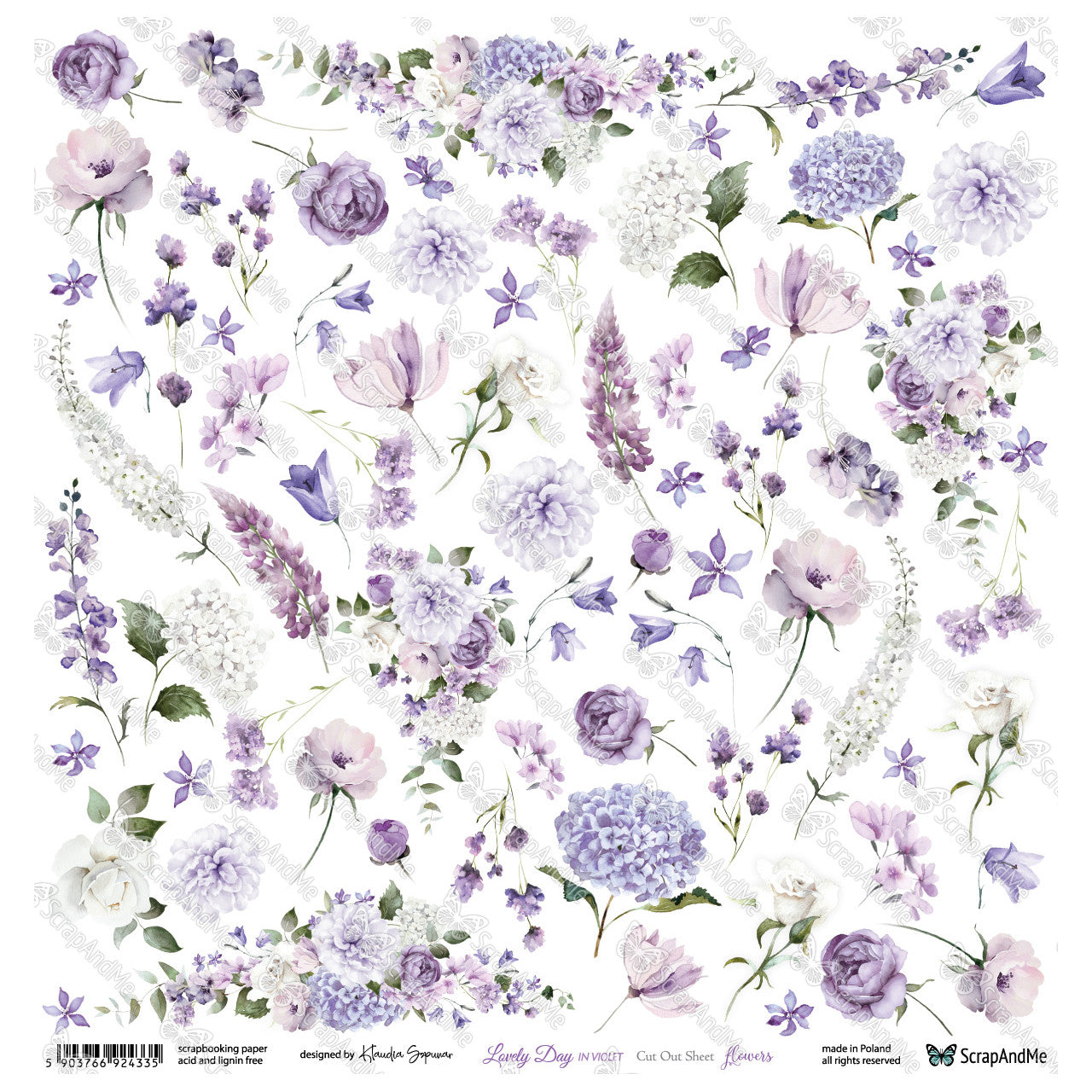 Scrapandme - Lovely Day in Violet - blomster
