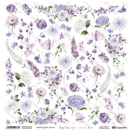 Scrapandme - Lovely Day in Violet - blomster