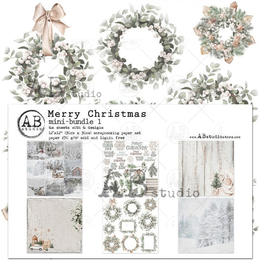 ABstudio - Merry Christmas mini album 1-6 ark 12x12