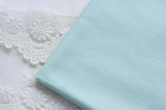 Ferdig stivnet bomullsstoff – perfekt til stoffblomster - mørkmint