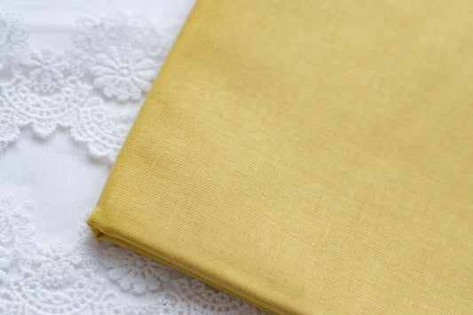 Ferdig stivnet bomullsstoff – perfekt til stoffblomster - mustard