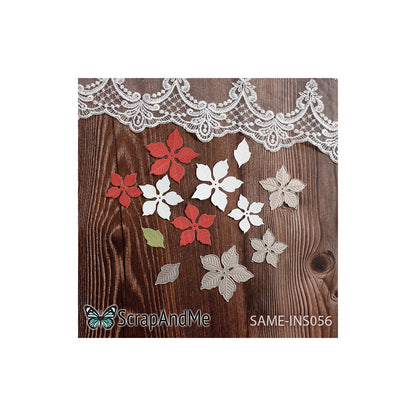 Scrapandme - Dies 056 - Poinsettia Flowers