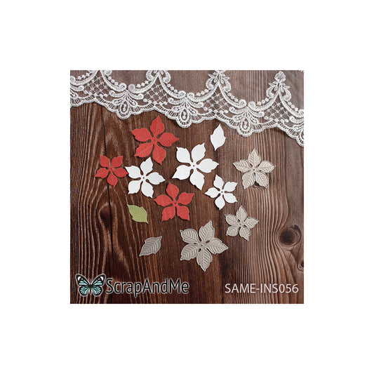 Scrapandme - Dies 056 - Poinsettia Flowers