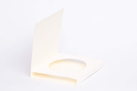 Shadow kort (rund) 15x15cm  - krem