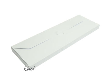 Sjokoladeeske stor  ( 9x26,8cm )- hvitt