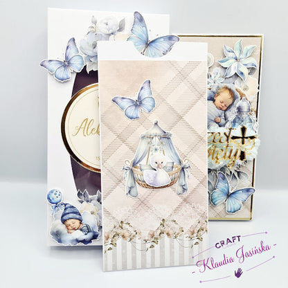 Gavekort / voucher etui 10,4x21,5cm - hvitt