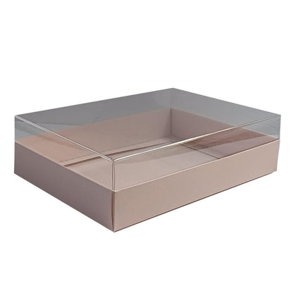 Gaveeske B6- gjennomsiktig lokk - rosa