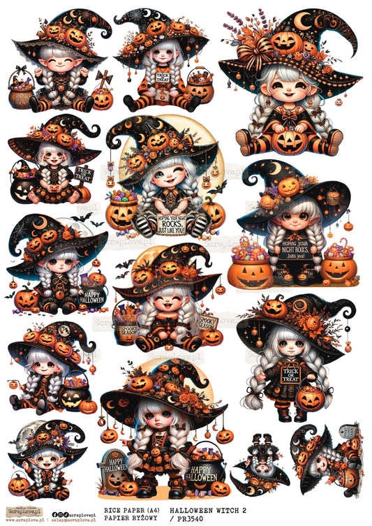 Utklippsark A4 - Halloween Witch 2