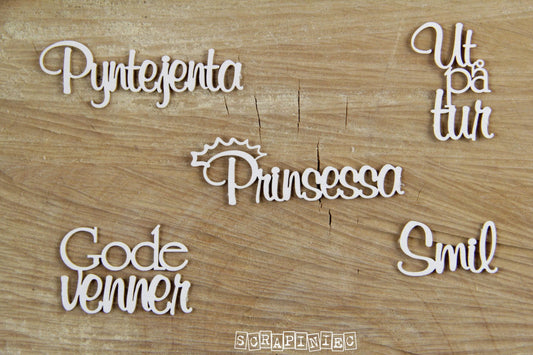 Chipboard - Inskripsjon - Princessa 1