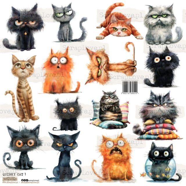 Scraplove - Quirky Cat 1