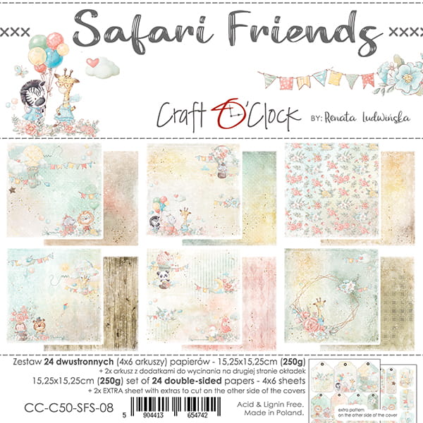 Craft o`clock - Safari Friends 6x6