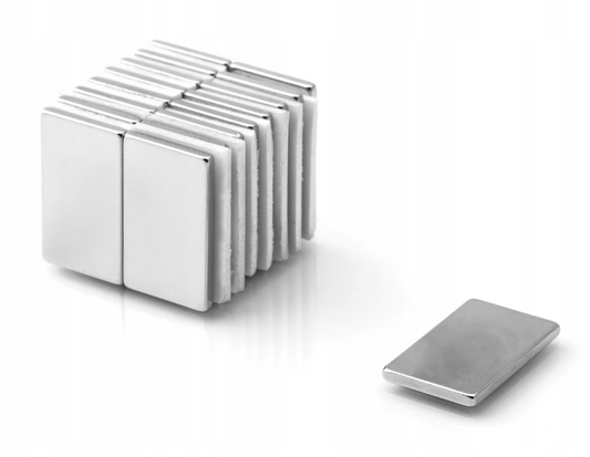 Neodymmagneter 30 × 15 × 1 mm ( 5stk )