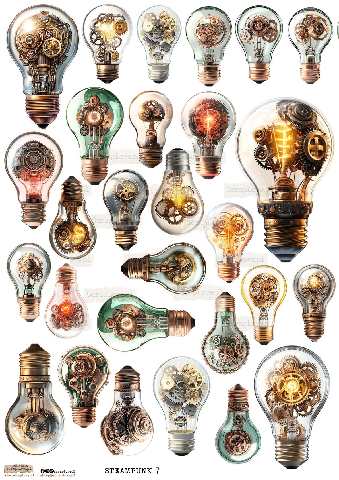 Utklippsark A4 - Steampunk 7