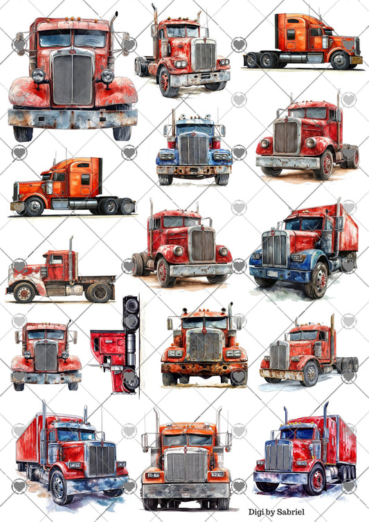 Utklipsark A4 - Truck
