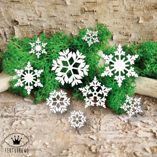 Chipboard Snowflakes 10stk - TX-16