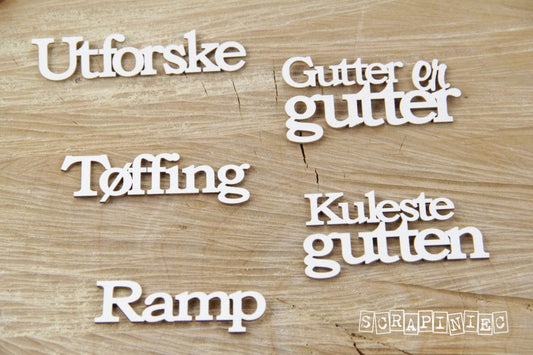 Chipboard - Inskripsjon - Utførske