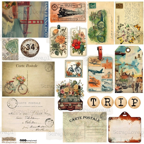 Scraplove - Vintage Travel 2