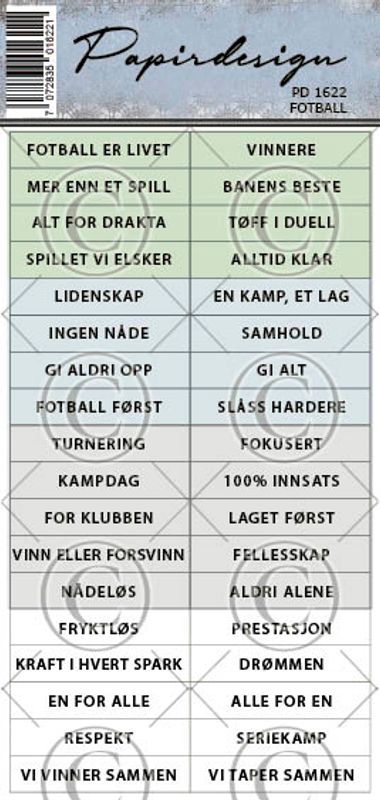 Papirdesign - Klistermerker - Fotball