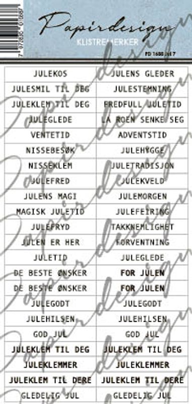 Papirdesign - Klistermerker - Jul 7