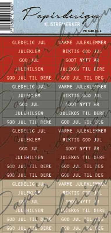 Papirdesign - Klistermerker - Jul 6