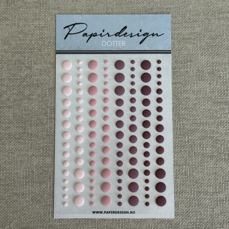 Papirdesign - Dotter mat 3 - Vintage rosa