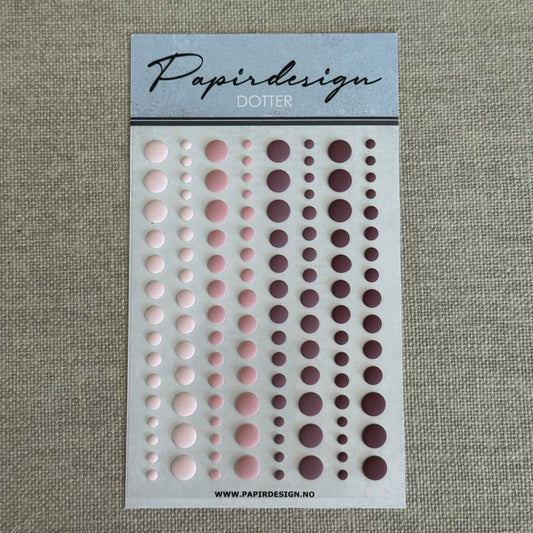 Papirdesign - Dotter mat 3 - Vintage rosa