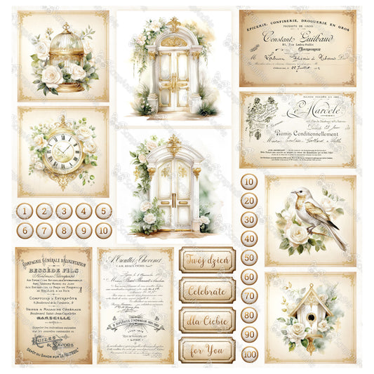 Scrapandme - White roses 12x12" - cover