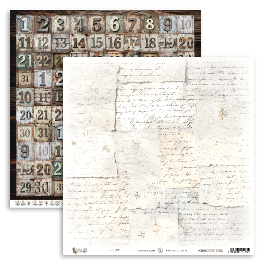 UHK Gallery - White Whisper - Script 12x12"