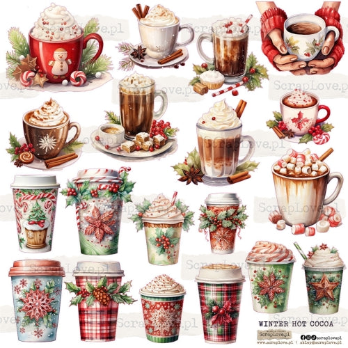 Scraplove - Winter Hot Cocoa- klistermerker
